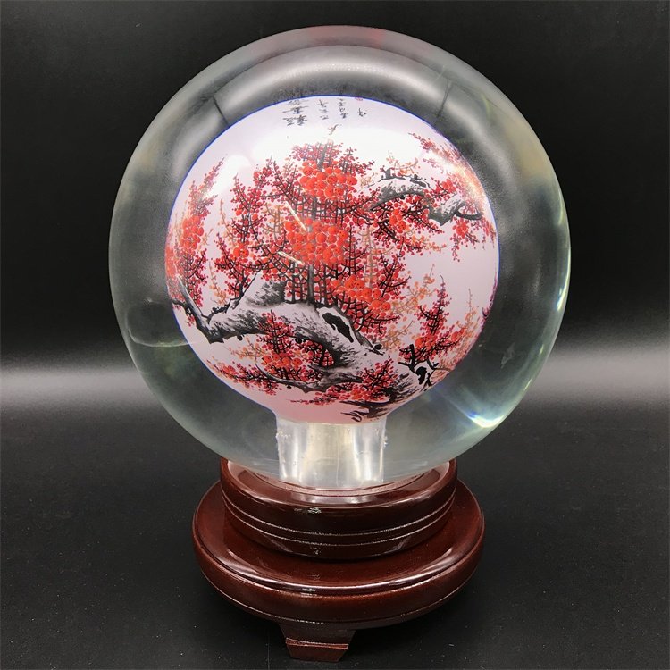 摆件礼品衡水内画特大水晶球特色办公桌开业婚庆内画鼻烟壶