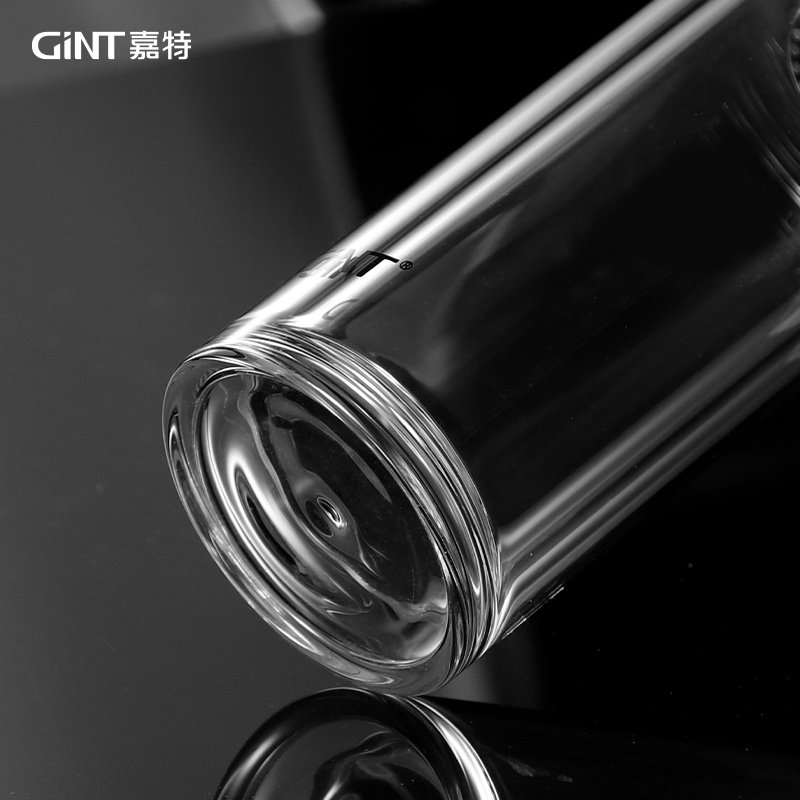 嘉特双层玻璃杯家用茶杯男士杯子高级茶水分离玻璃杯