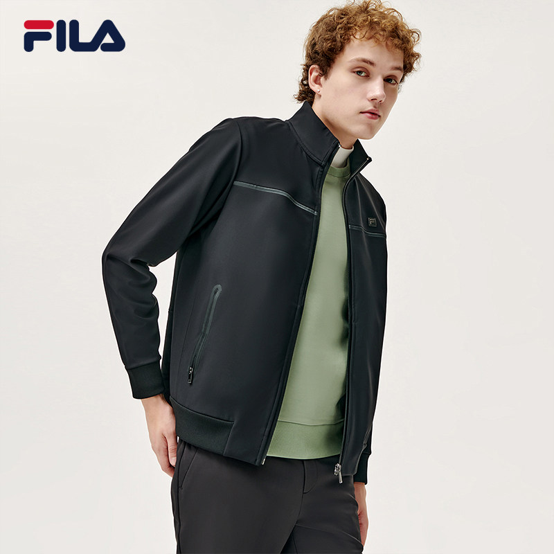 fila斐乐男子运动外套2021年冬季新款时尚针织百搭休闲夹克外套男