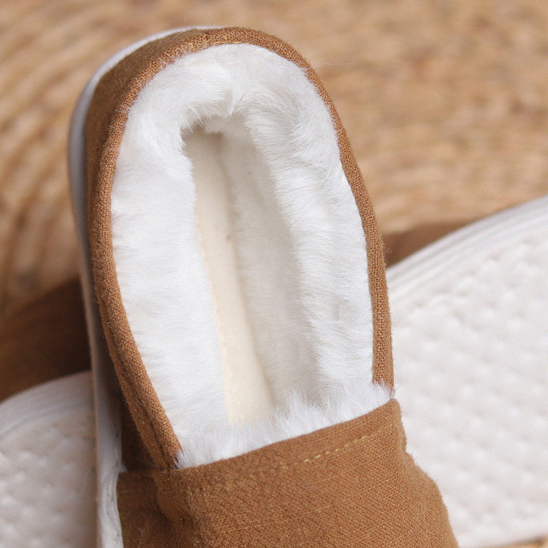 手工冬季保暖加绒加毛棉鞋男女千层底棉窝窝布鞋