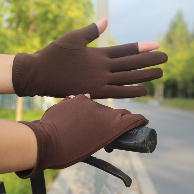 New men's and women's autumn and winter plus velvet fingerless gloves stretch tight touch screen games writing animation gloves riding sports New men's and women's autumn and winter plus velvet fingerless gloves stretch tight touch screen games writing animation gloves riding sports