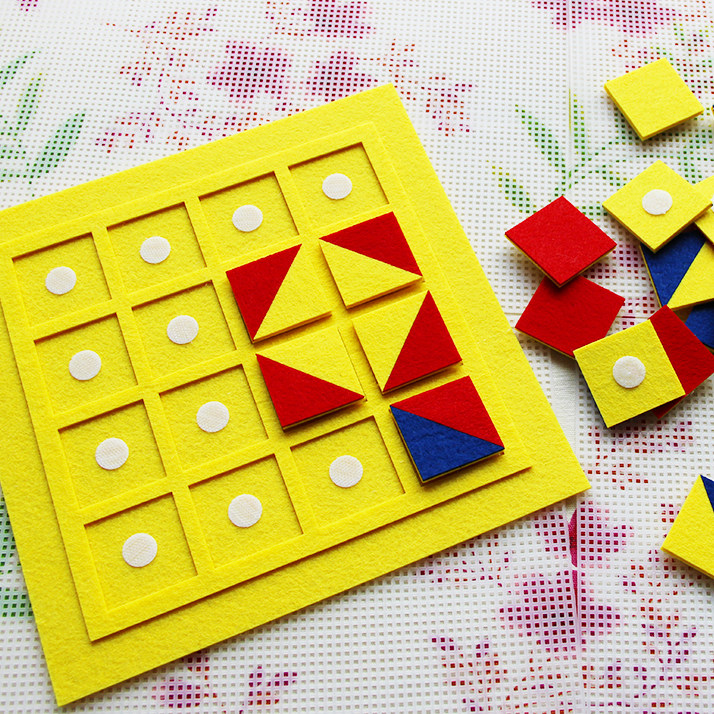 幼儿自制益智织布成品教具拼图幼儿园游戏墙面其它玩具