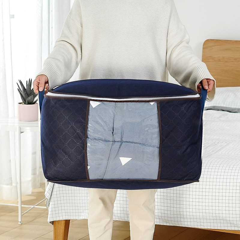 大号棉被袋收纳袋衣物整理箱无纺布整理防尘收纳袋可视家用整理袋