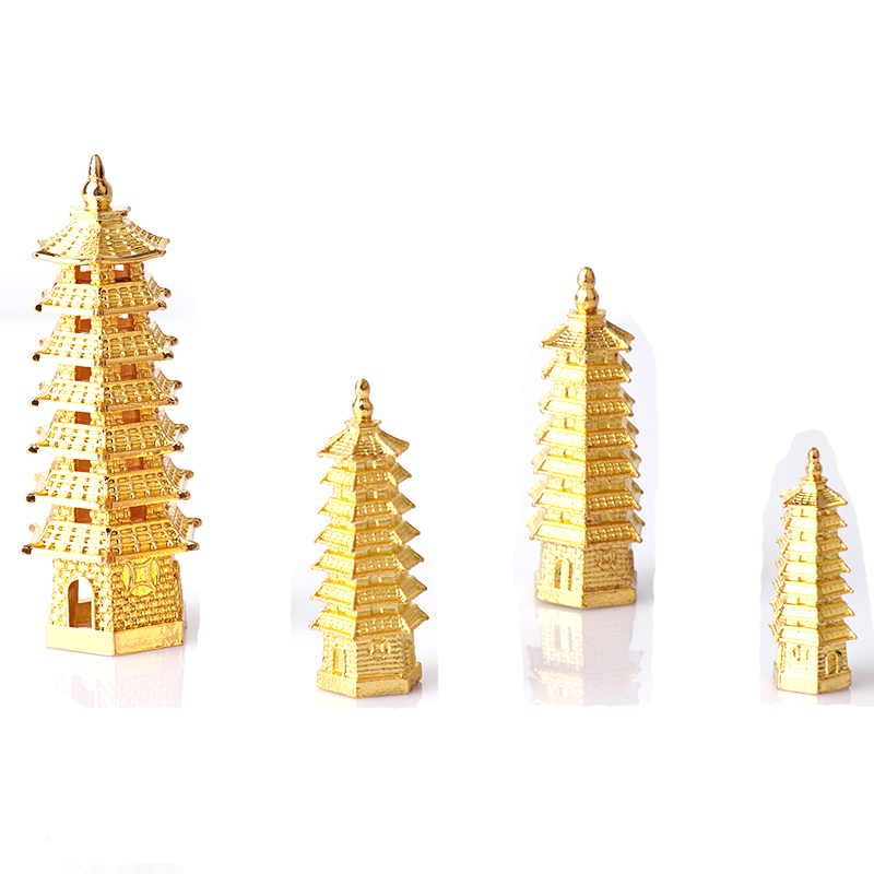 宝塔法器药师佛像配件合金材质琉璃塔托塔天王摆件