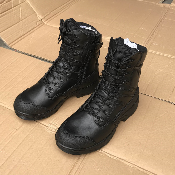 公发13黑色冬季作战靴战术特战训练鞋高帮侧拉链防寒保暖夹棉男