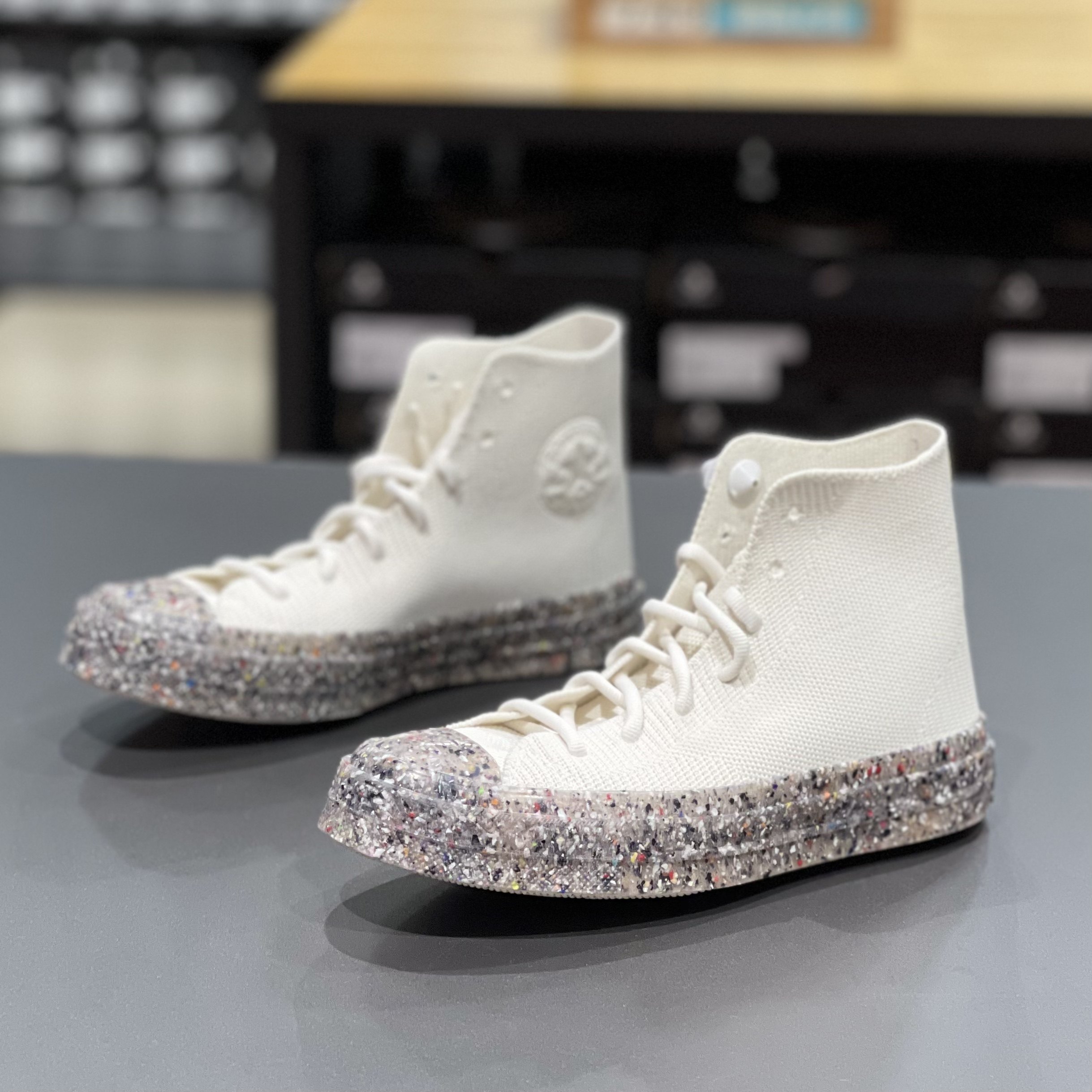 匡威新款1970srenew环保编织米黄透气高帮男女运动休闲鞋