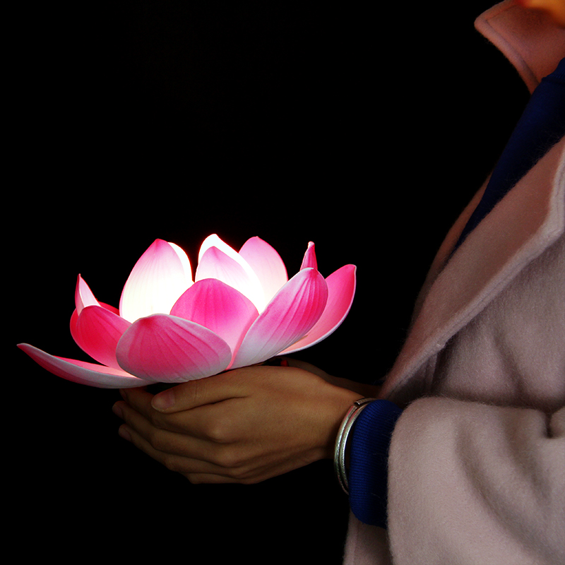 莲花舞蹈道具灯手供佛寺庙法会祈福荷花灯