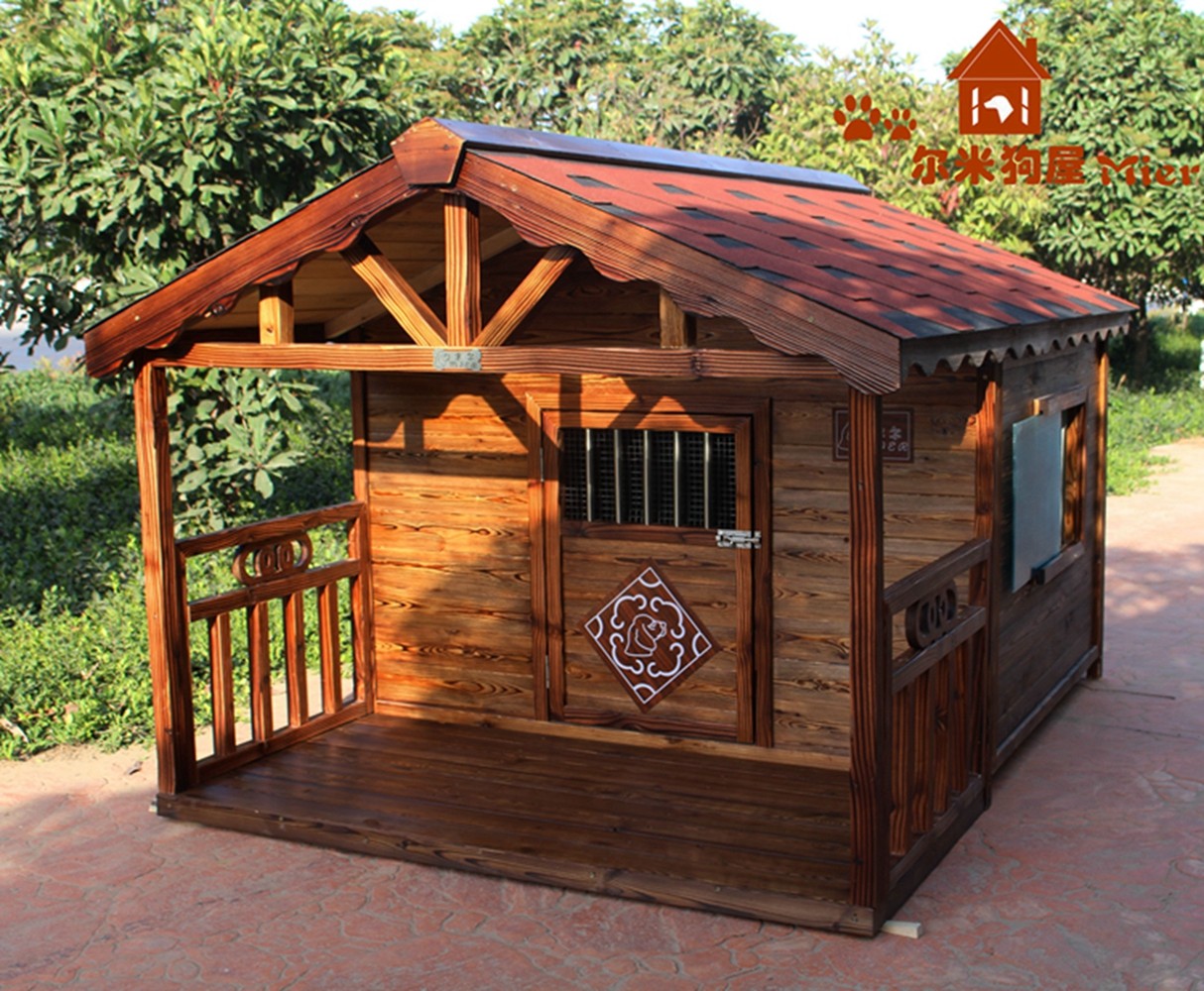 狗屋尔米中大型宠物金毛户外防水水木房子别墅狗窝