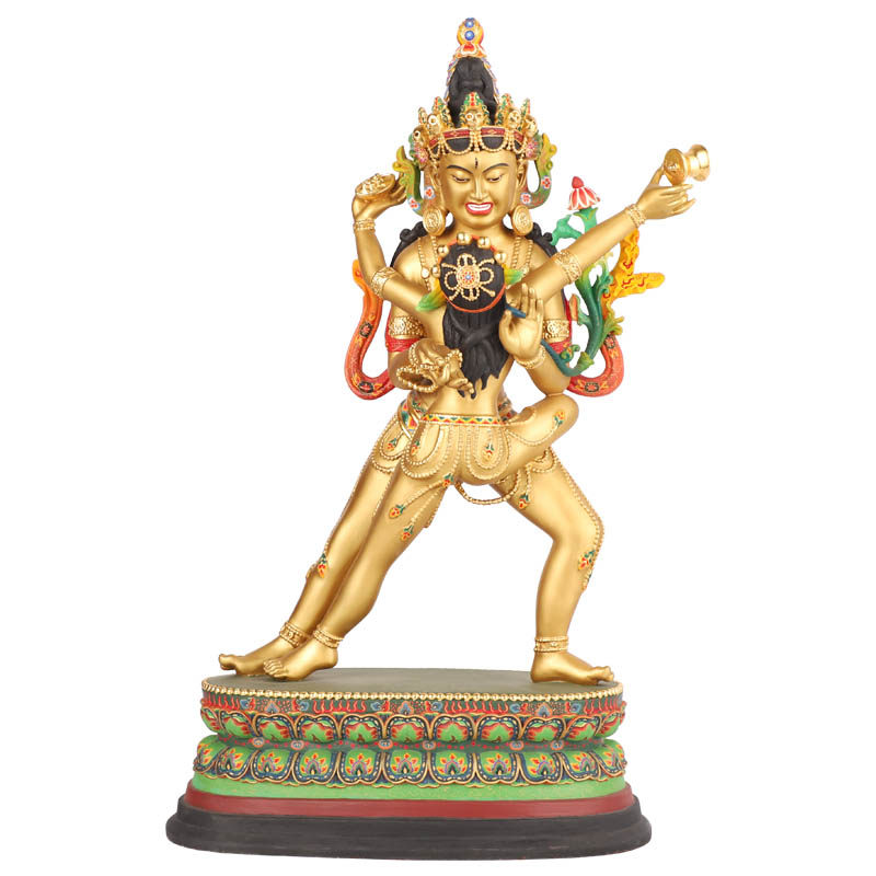 欢喜纯铜贴金彩绘摆件佛像密宗异性藏传佛教喇嘛教摆件