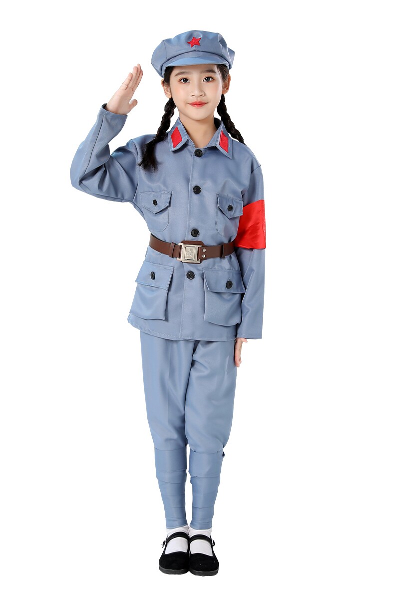儿童小红红军八路长征演出衣服新四军红星闪闪儿童演出服
