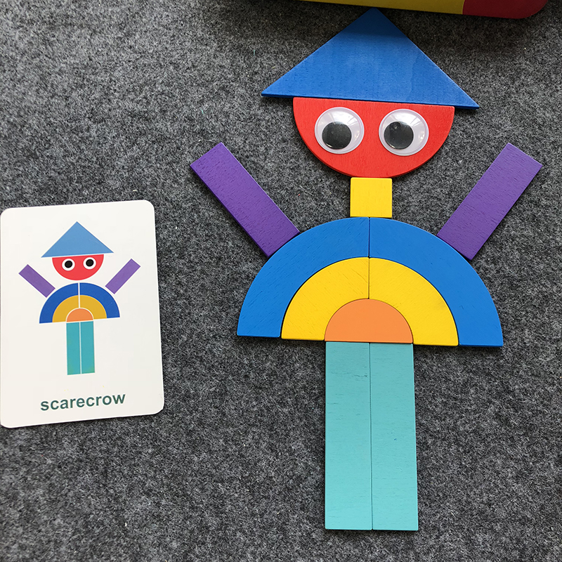 幼儿园小学生几何创意儿童益智七巧板想象力拼图拼板拼图