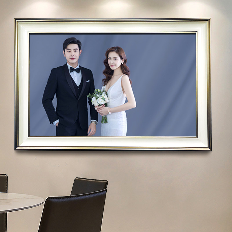 相框水晶婚纱照60寸结婚放大照片制作相框