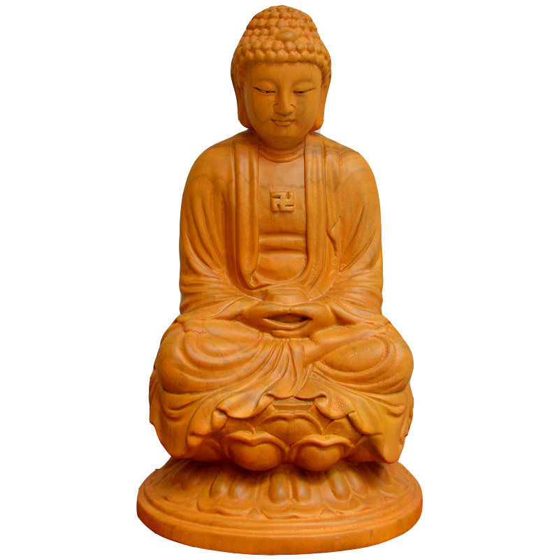 正宗香樟樟木释迦牟尼佛像摆件家用供奉工艺品木雕木雕