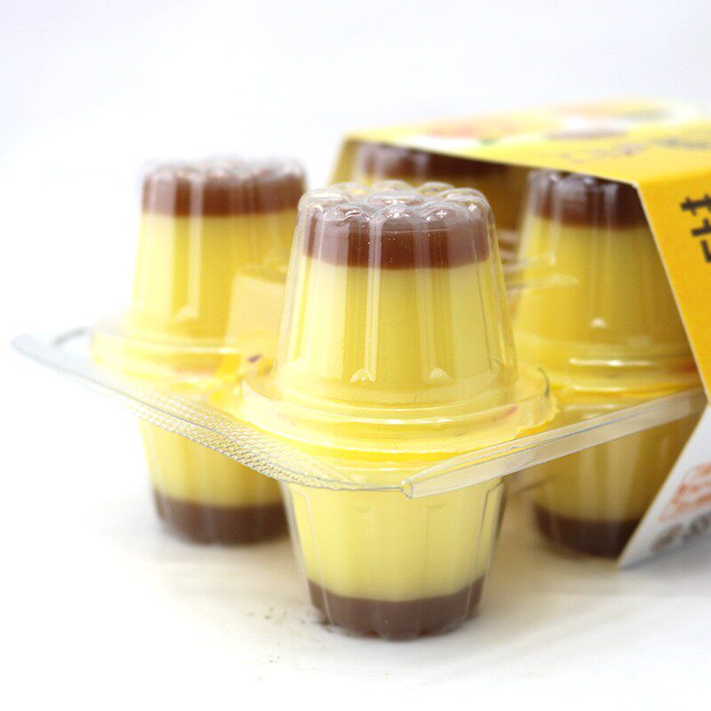 果冻美乐鸡蛋布丁香蕉牛奶芒果果味焦糖双色果冻