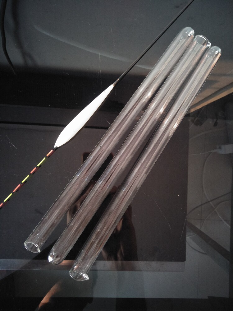 鱼漂浸漆管手工浮漂浸漆玻璃管漂身上漆加长圆底试管浮漂diy工具