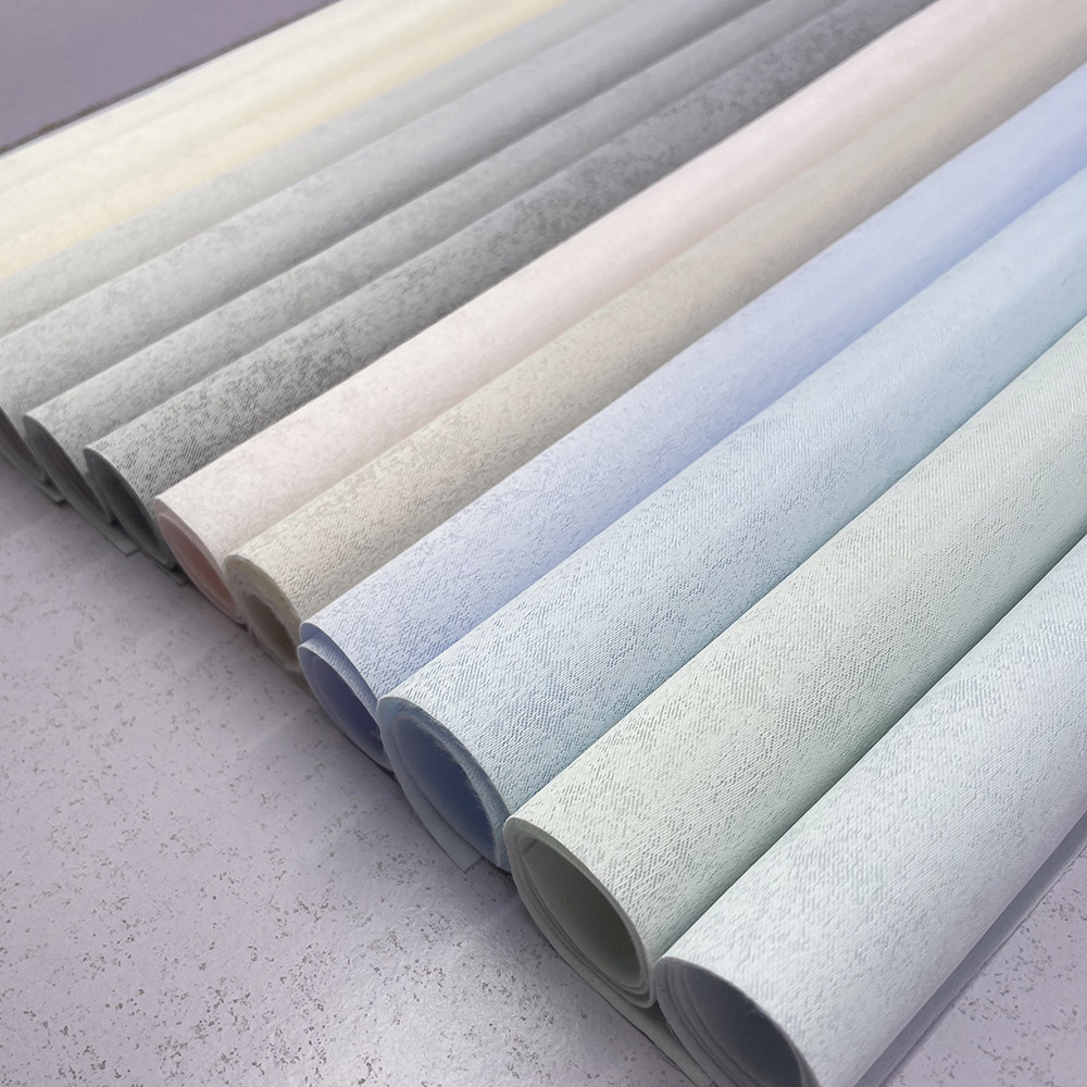 加厚素色卧室婚房客厅现代简约墙布净面丝绸80克无缝墙布