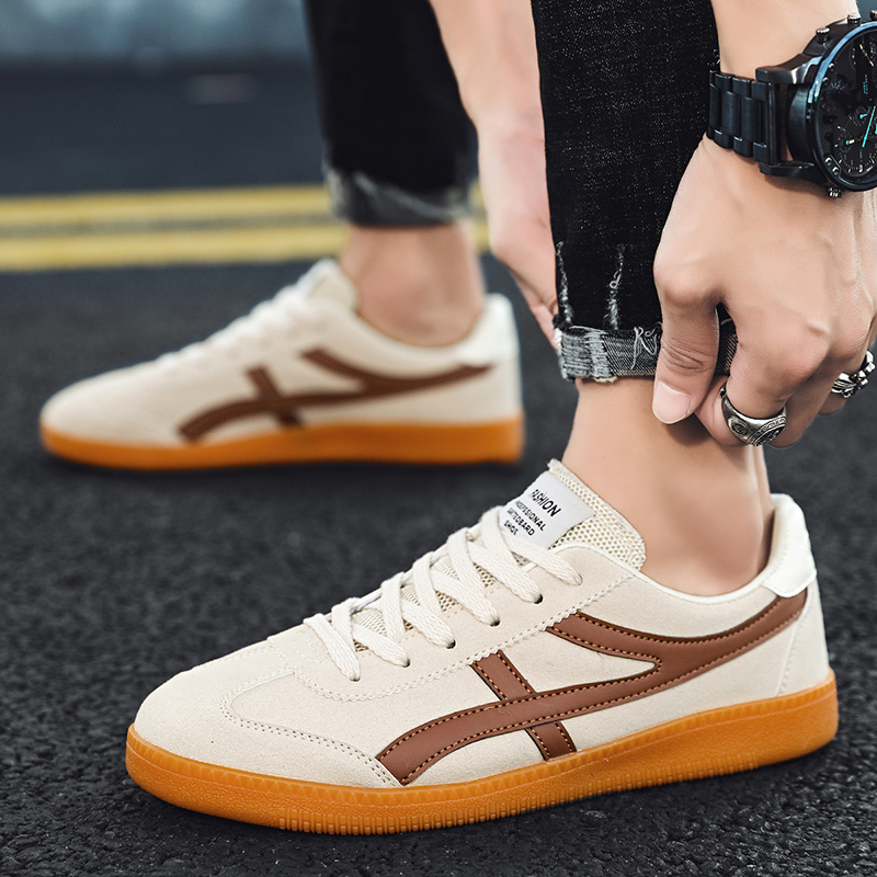 男鞋2022年春秋款透气休闲小白ins潮流百搭橡胶牛筋底帆布阿甘鞋