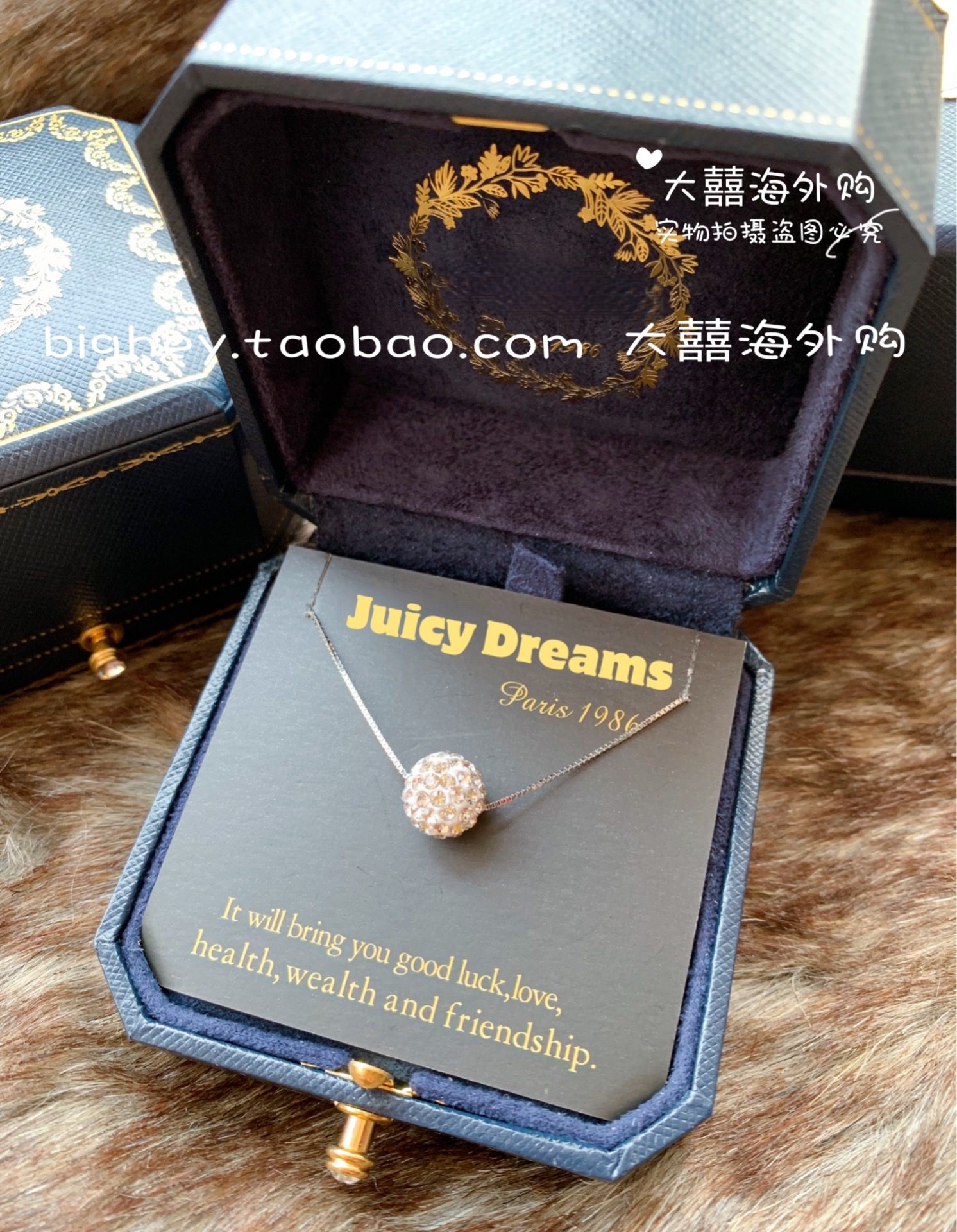 特价轻奢juicydreams气质满钻满天星许愿转运项链项链