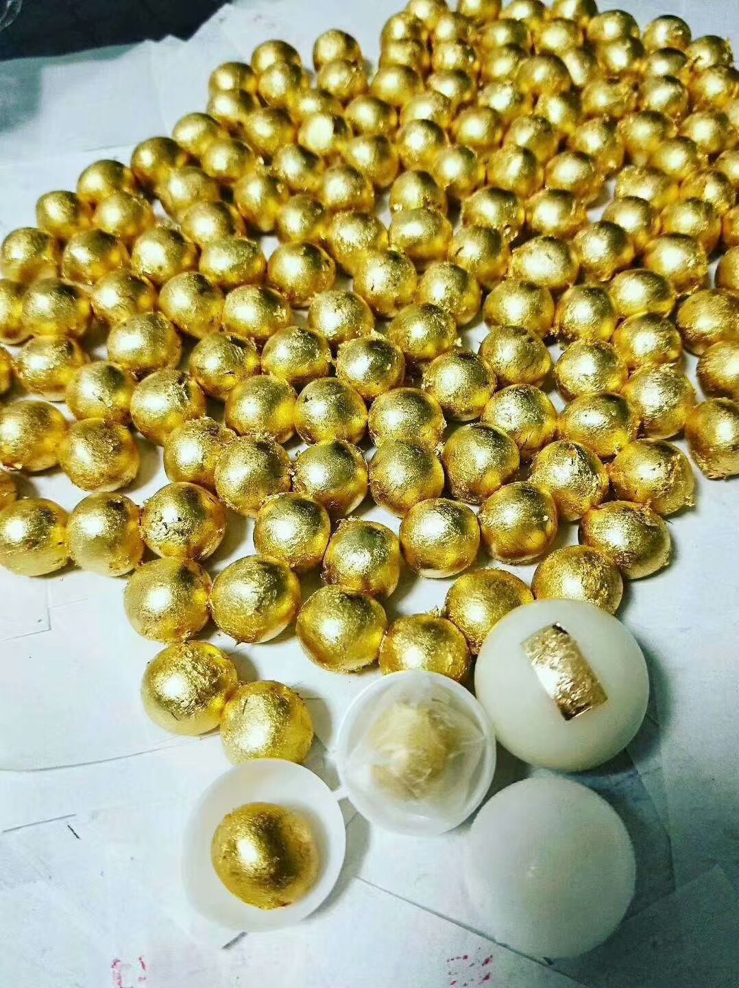 中药24k99金箔美容金泊蜜丸金药丸金铂黄金50片金箔