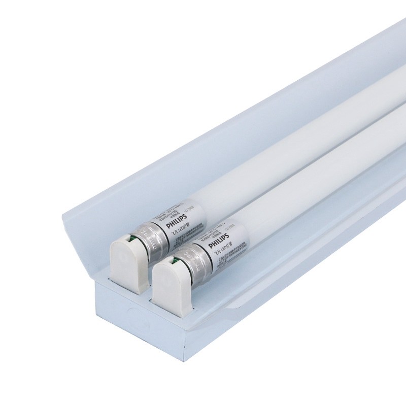 t8led单双管带日光灯家用超市荧光灯车间教室长条支架灯