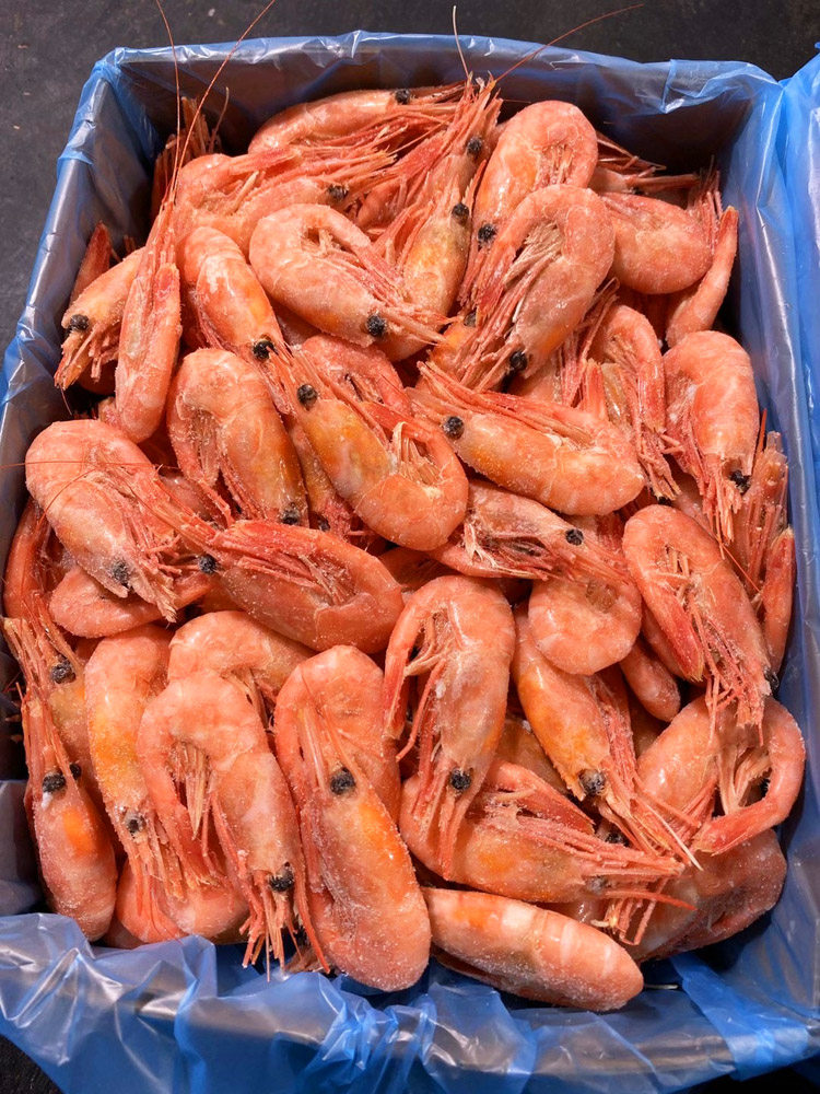 北极熊北极甜虾冰虾5斤装包大号熟冻即食刺身冻虾