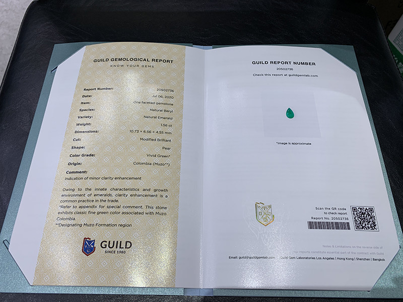 米莱珠宝156克拉祖母绿裸石哥伦比亚木佐极微guild证书其他