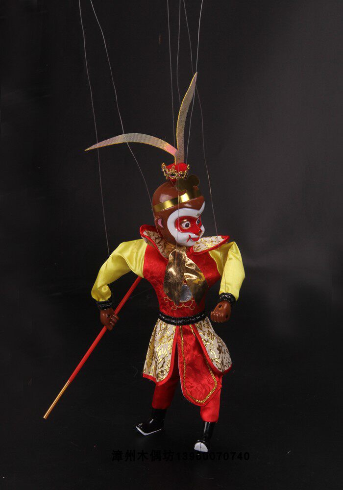 提线木偶齐天大圣孙悟空音乐闪光眼中国风纪念品特色工艺木偶
