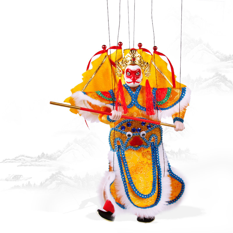泉州提线木偶孙悟空齐天大圣新款6条线可表演训练中国木偶