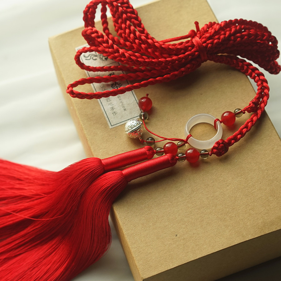 云栖汉服宫绦腰佩道袍腰带配饰玉环丝绦古风其它首饰