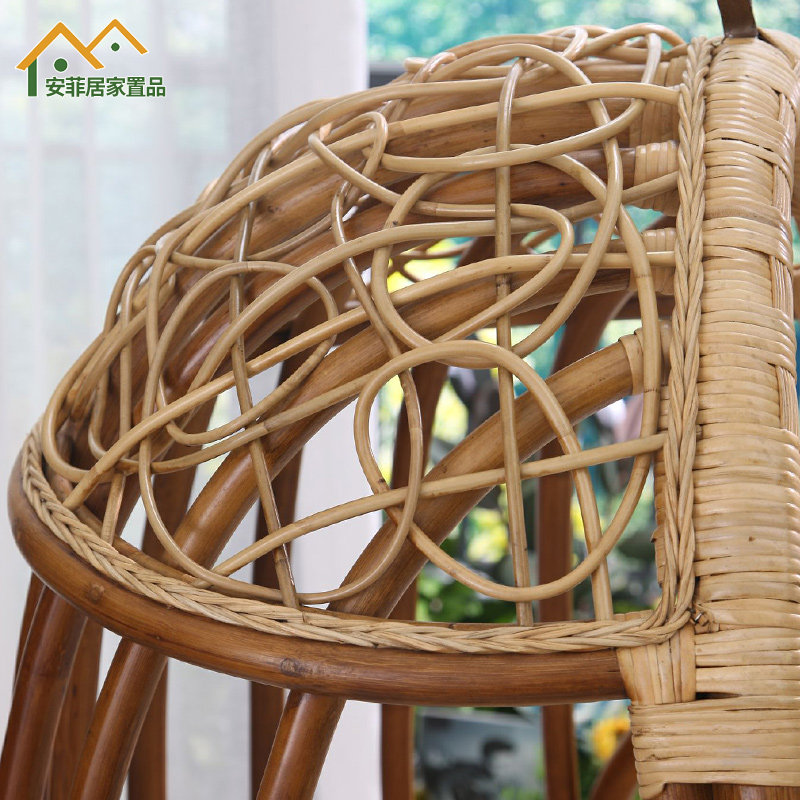 真藤吊椅吊篮藤椅阳台单人吊兰家用室内内藤吊篮