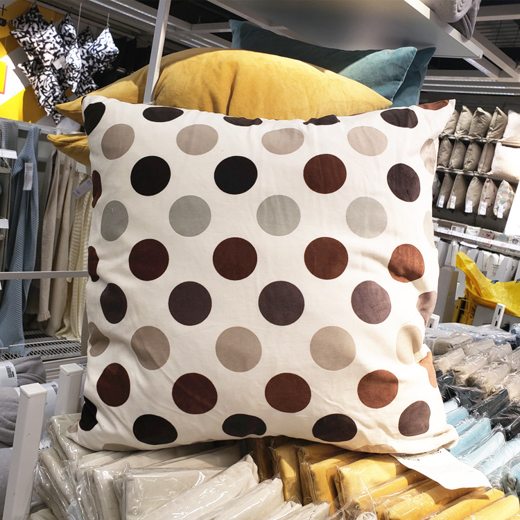 靠垫爱上宜家ikea斯德哥尔羽绒抱枕腰垫纯棉靠垫