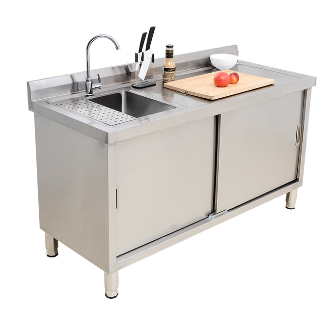 厨房不锈钢水槽橱柜水池洗菜菜盆一体柜台台面水槽套餐