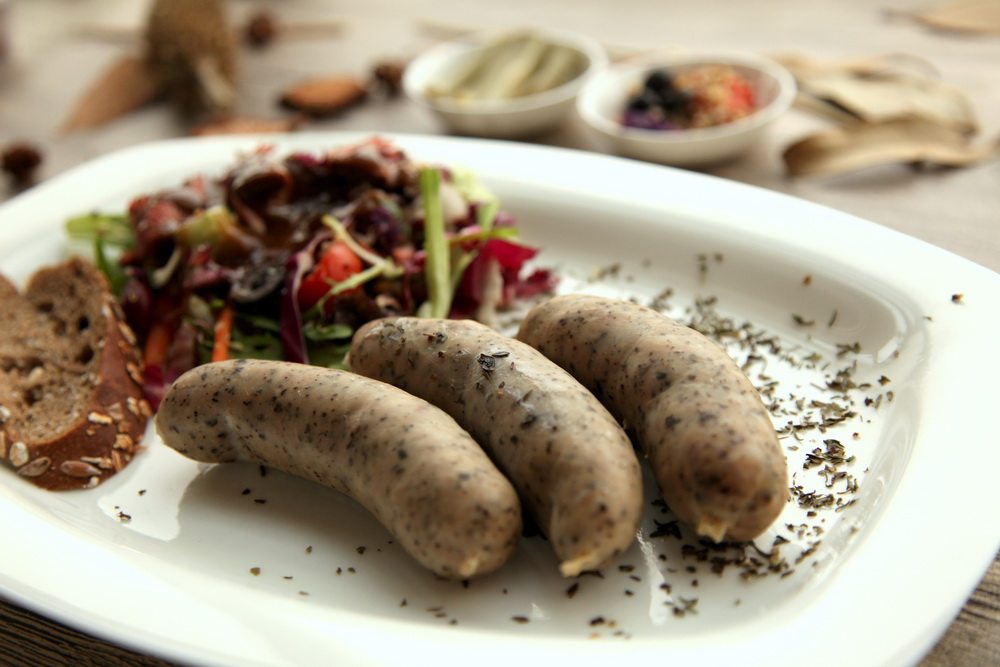 特色德国白肠200g德式香肠黑胡椒烤肠早餐肠肉香肠