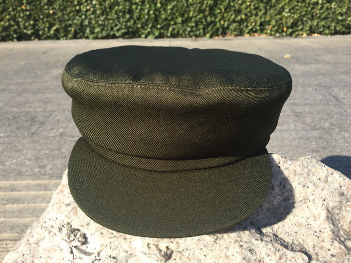 春秋秋冬中老年人马裤呢爸爸经典老式绿色平顶干部帽子