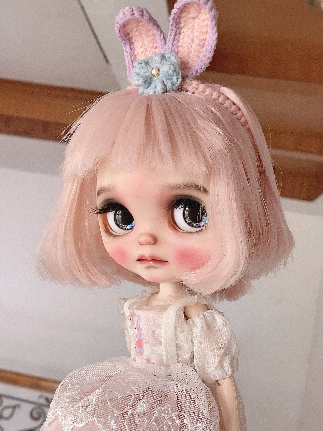 真人肌理凝胶委屈嘴巴ob24粉色波波套装小布娃娃