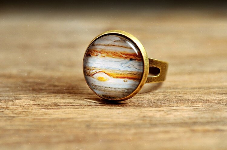 立陶宛设计师sandra魔法饰品宇宙空间木星古铜戒指现货戒指