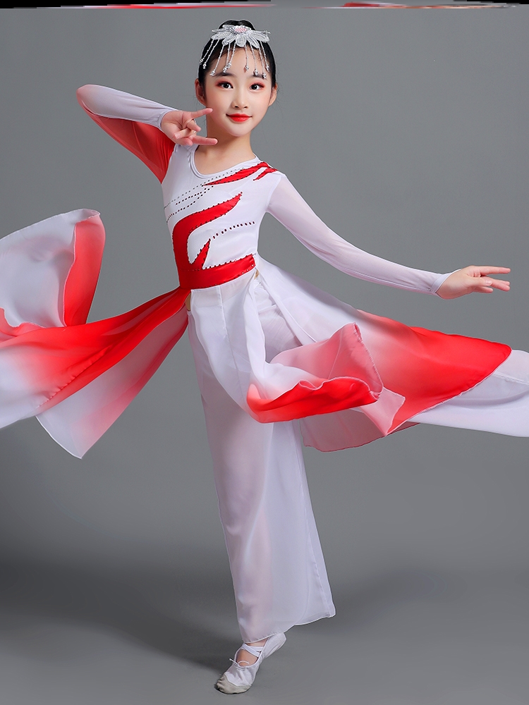 万疆舞蹈服饰儿童现代演出服女童中国国风古典儿童演出服