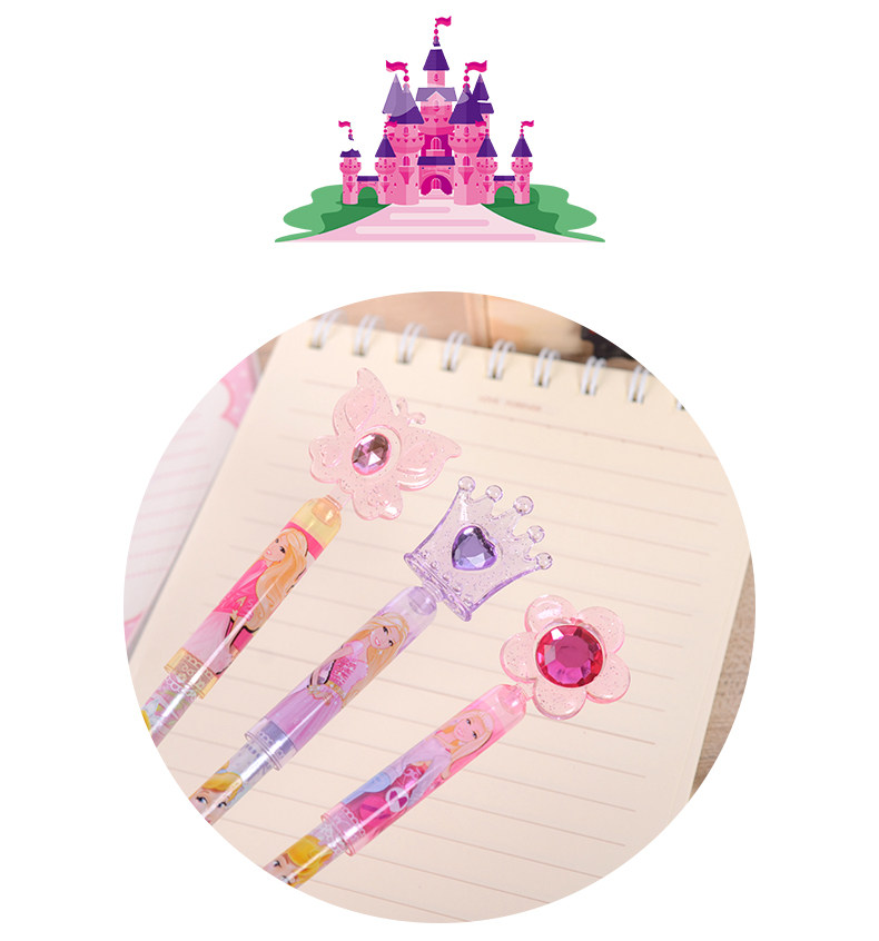 铅笔笔帽芭比公主造型塑料学生笔帽水晶笔帽儿童铅笔帽笔套9只装