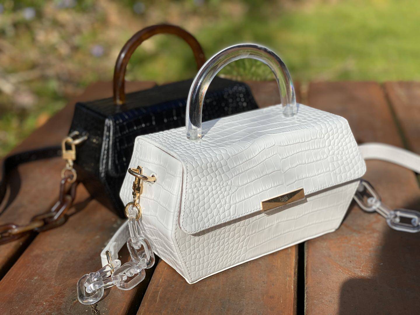 rafe牛皮nikki单肩斜挎手提包复古几何通用款女包