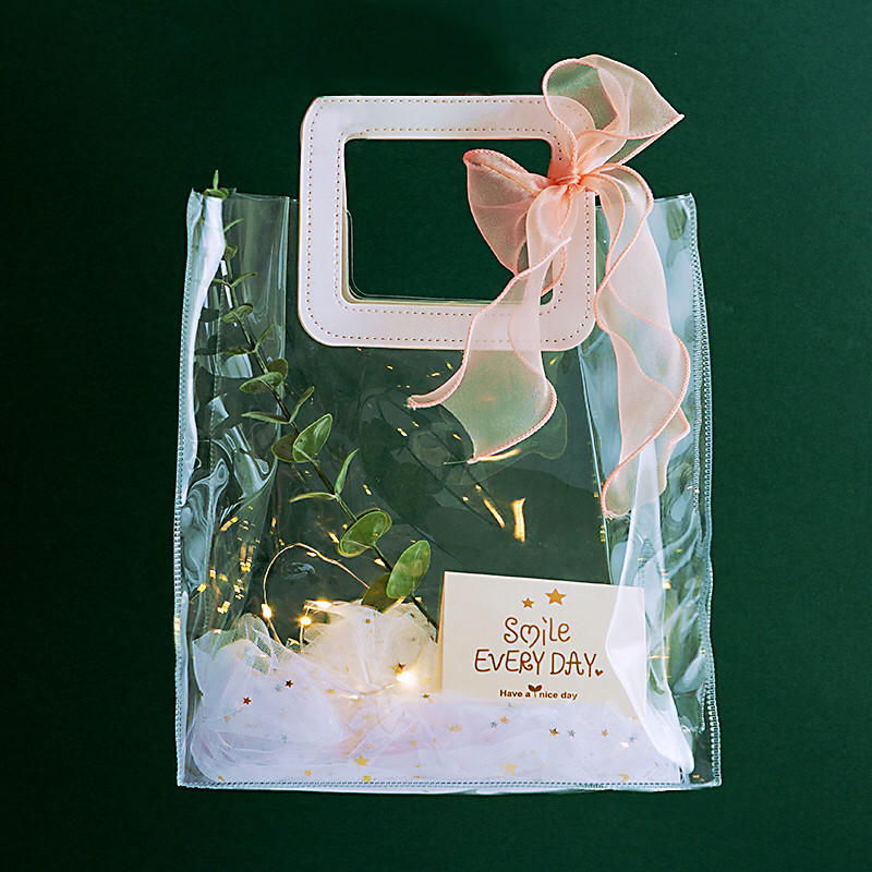 结婚结婚礼礼品袋透明伴手袋子手提袋空盒婚礼伴娘糖盒