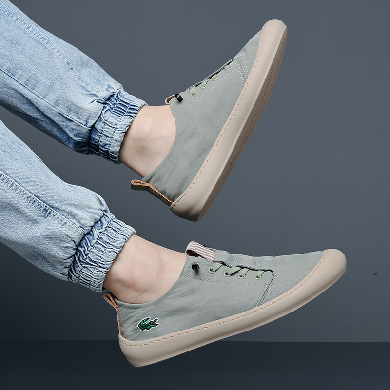 男鞋2022新款帆布鞋男夏季薄款透气一脚蹬懒人布鞋男士休闲鞋潮流
