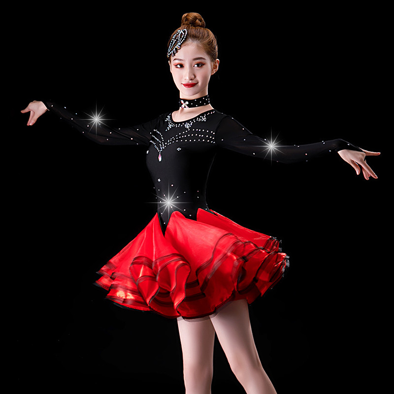 交谊舞连衣裙新款成人国标比赛服三步演出舞蹈服装拉丁舞演出服