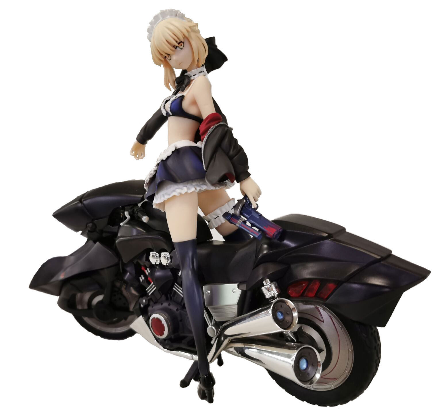 动漫手办泳装二次元fatesaber黑塞模型摆件盒蛋