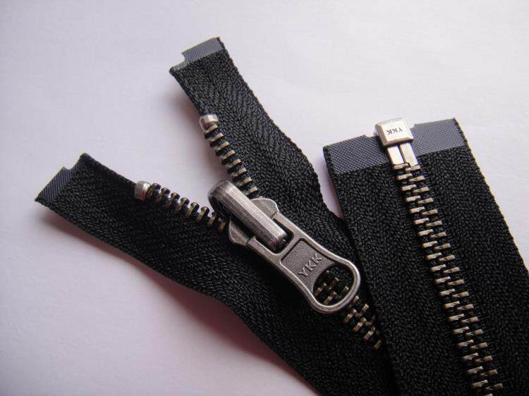 5号du555转头旋转拉链双面ykk古银黑色拉链