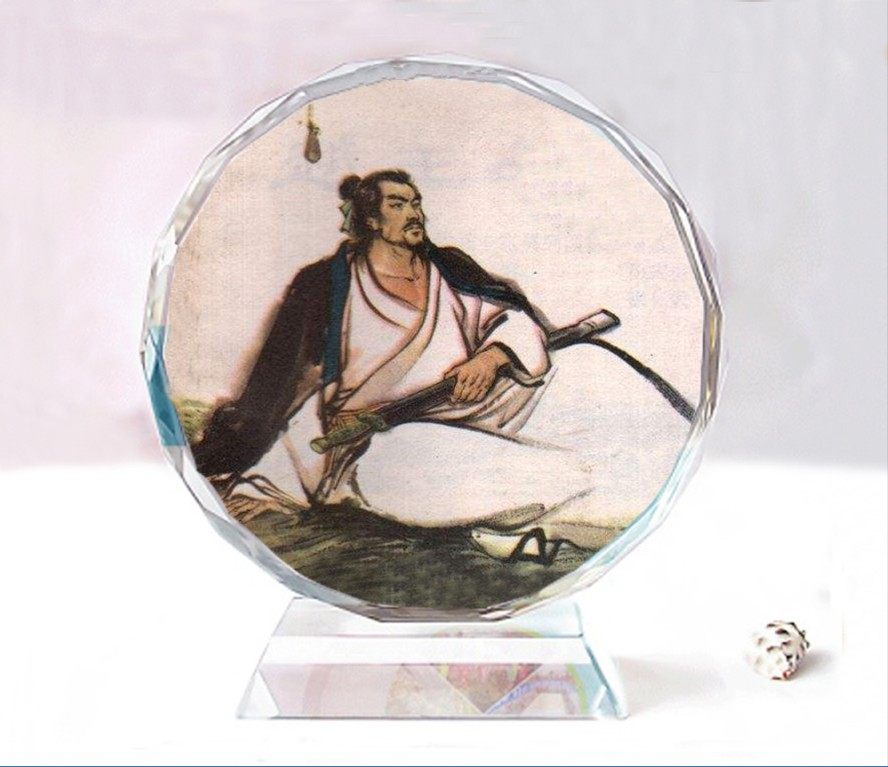 越王勾践卧薪尝胆水晶模型居家车载办公室摆件生日摆件