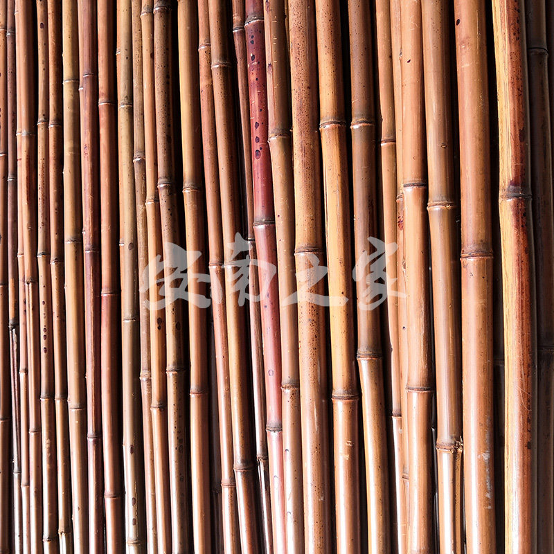 竹子竹竿防腐2米装饰碳化竹杆咖啡色棕色黑色大型篱笆