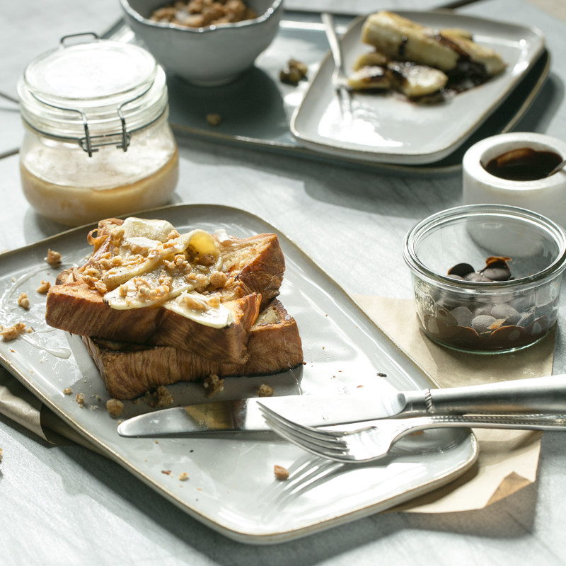 朵颐不规则陶瓷梯形盘鱼盘北欧早餐盘西餐盘牛排盘寿司盘平盘浅盘