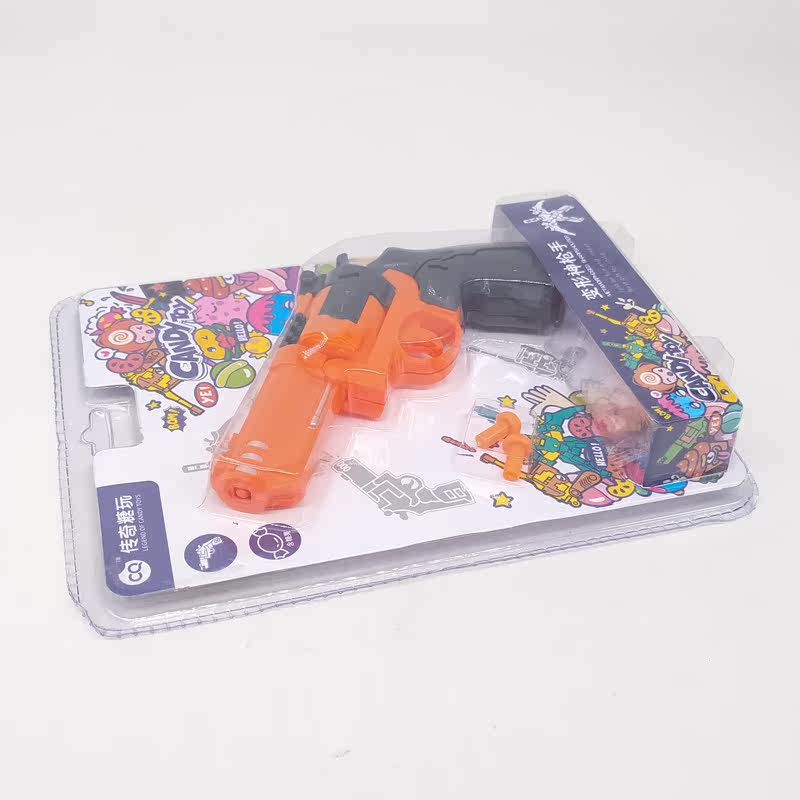 变形传奇糖玩神枪手儿童玩具男孩机器人金刚软弹射击糖果