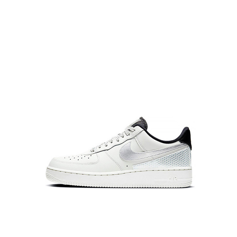 nike耐克air force1af白黑银3m反光空军一号男板鞋ct2299-100-001