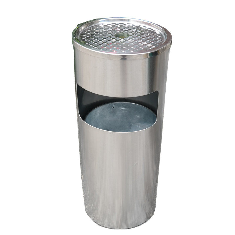 不锈钢垃圾桶酒店果皮皮桶大堂定制户外商场大容量垃圾桶